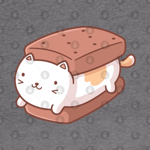 Ice Cream Sandwich Cat Kawaii by zoljo